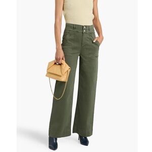 Frame Le Slim Palazzo Twill Wide Leg Pants